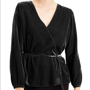 NWT J. Crew Velvet Wrap Blouse